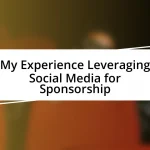 My Experience Leveraging Social Media for Sponsorship